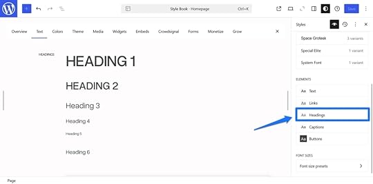 Where and how to change heading fonts.