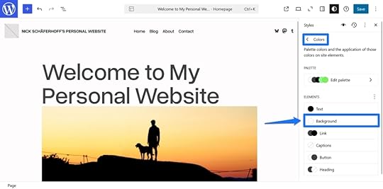 Where to find Background Colors.