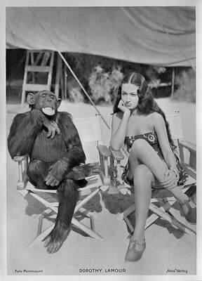 Dorothy Lamour and Chimp