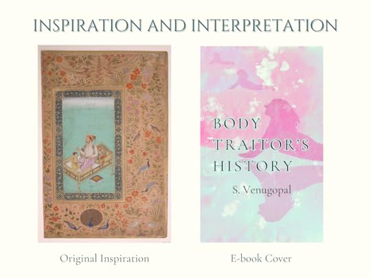 Comparison of a Mughal miniature and my own book cover