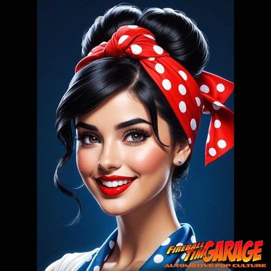 Fireball Tim Garage Automotive Pop Culture Art