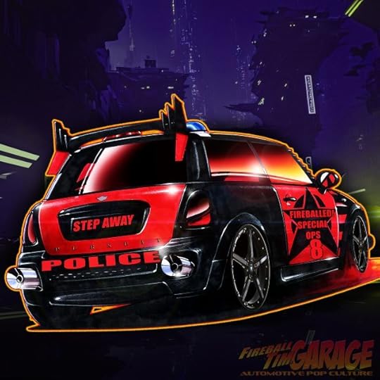 Fireball Tim Garage Automotive Pop Culture Art