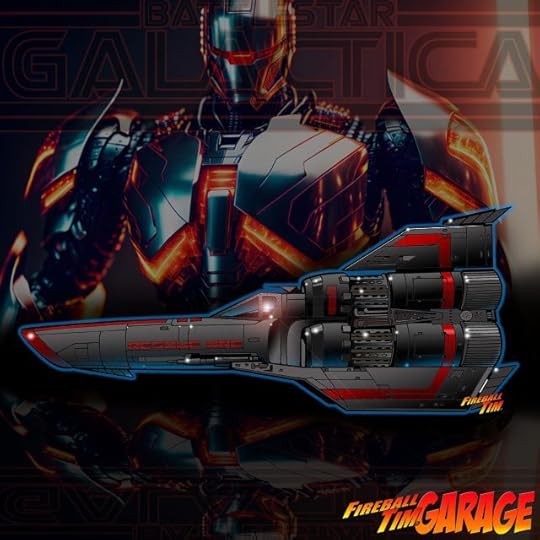 Battlestar Galactica Fireball Tim Garage Automotive Pop Culture Art