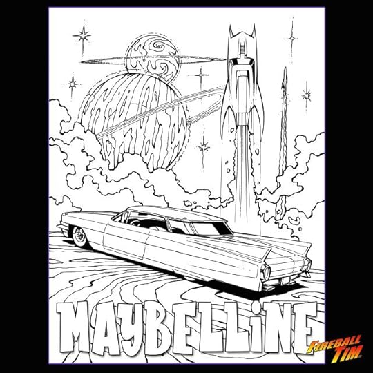 Fireball Tim Garage Automotive Pop Culture Art