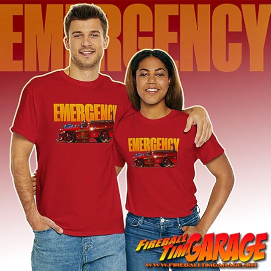 Fireball Tim Garage Automotive Pop Culture Art