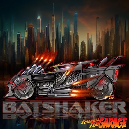 Batshaker Fireball Tim Garage Automotive Pop Culture Art