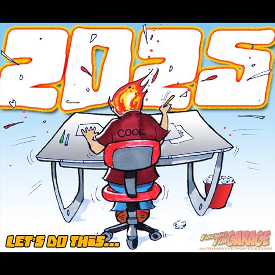 Fireball Tim Garage Automotive Pop Culture Art