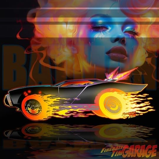 Batman Fireball Tim Garage Automotive Pop Culture Art