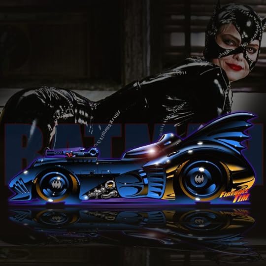 Catwoman Batman Fireball Tim Garage Automotive Pop Culture Art