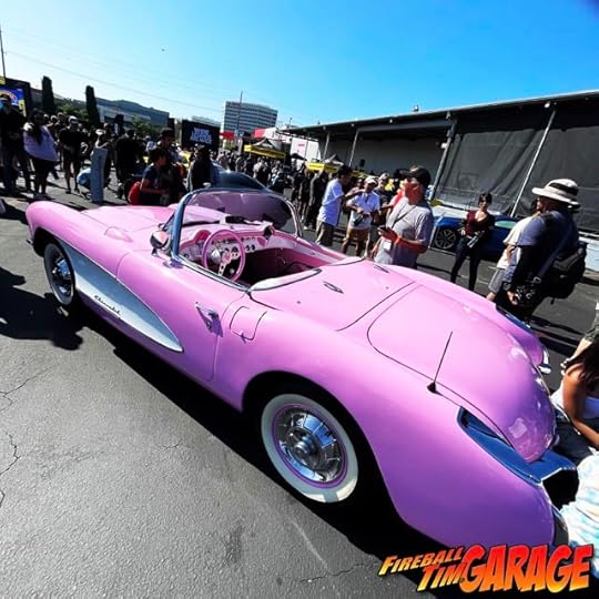 Barbie Corvette Fireball Tim Garage Automotive Pop Culture Art