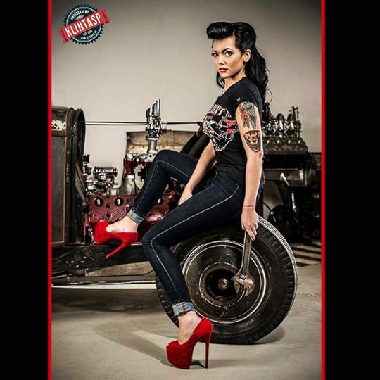 Pinup Fireball Tim Garage Automotive Pop Culture Art