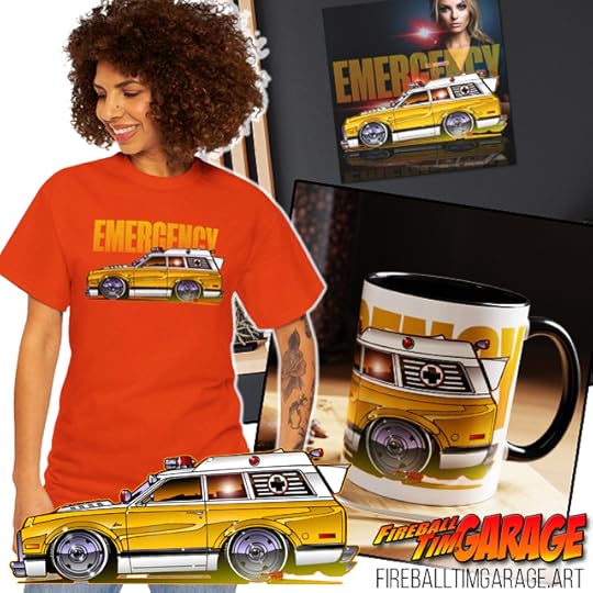 Fireball Tim Garage Automotive Pop Culture Art