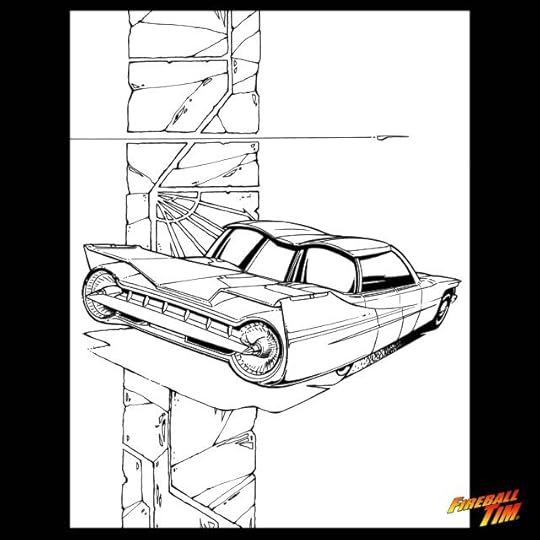 Fireball Tim Garage Automotive Pop Culture Art