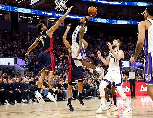 Sacramento Kings’ Malik Monk (0) dunks the ball against Golden...
