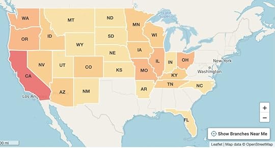 US Bank branches map
