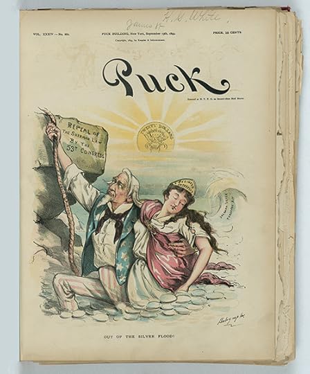 Puck magazine cover, The Silver Crash of 1839