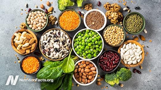 Assortment of plant based foods from above in bowls