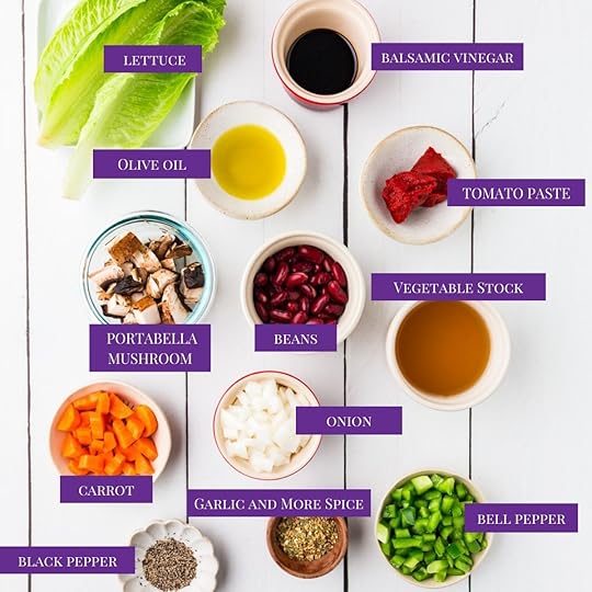 Close Up of Vegetarian Sloppy Joe Wraps ingredients