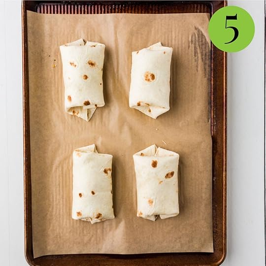 Step 5 of Rice, Corn and Black Bean Burritos