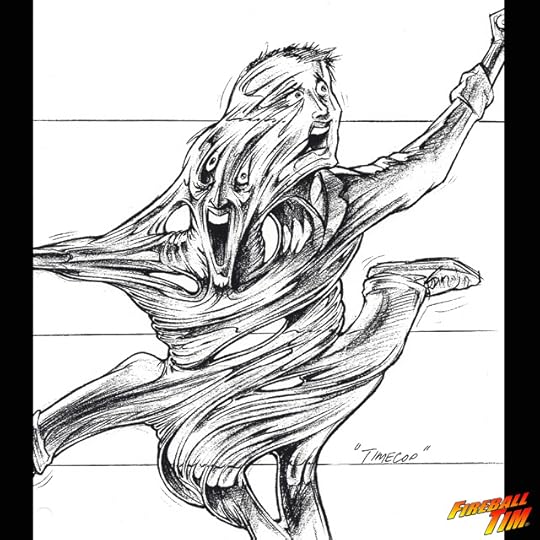 Fireball Tim Garage Automotive Pop Culture Art