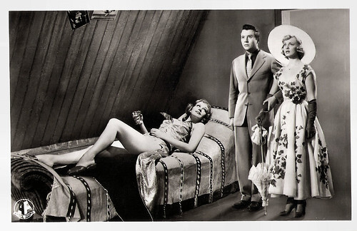 Hildegard Knef, Michel Auclair and Dany Robin in La fête à Henriette (1952)