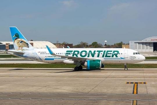 Frontier Airlines Airbus A320neo airplane at Chicago Midway Airport (MDW) in the United States.
