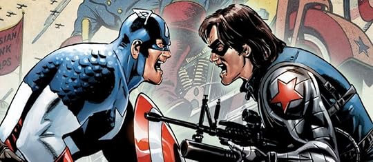 Captain America vs. his former sidekick Bucky, now the Winter Soldier.