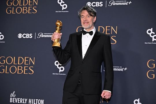 British director, screenwriter Peter Straughan poses with the Best Screenplay...