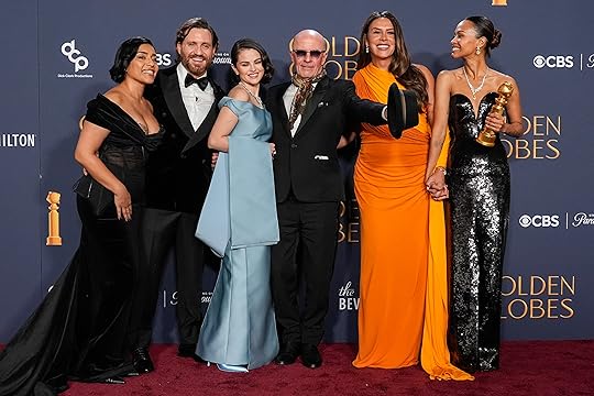 Adriana Paz, from left, Edgar Ramirez, Selena Gomez, Jacques Audiard,...