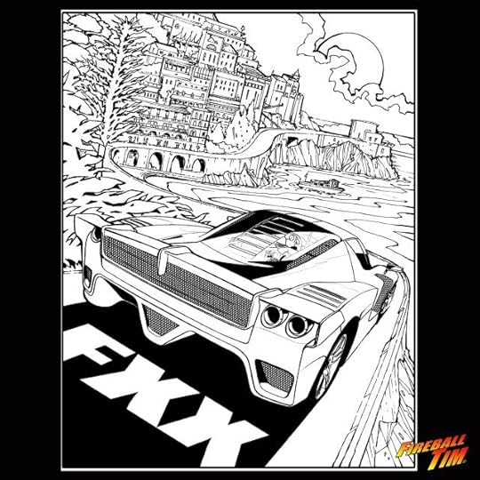 Fireball Tim Garage Automotive Pop Culture Art