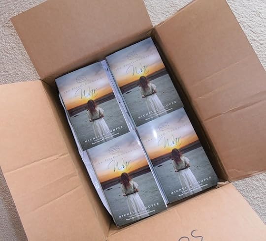 Box of FitzOsbornes At War paperback copies