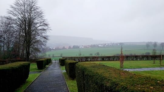 A look across the village of Offensen from the hilltop cemetery