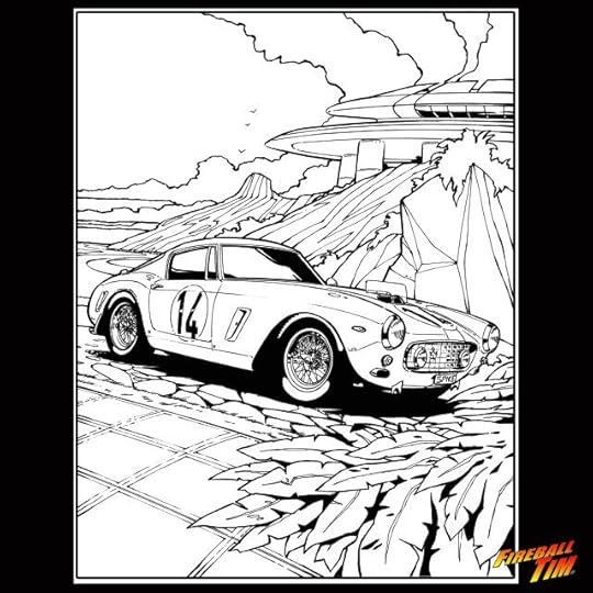 Fireball Tim Garage Automotive Pop Culture Art