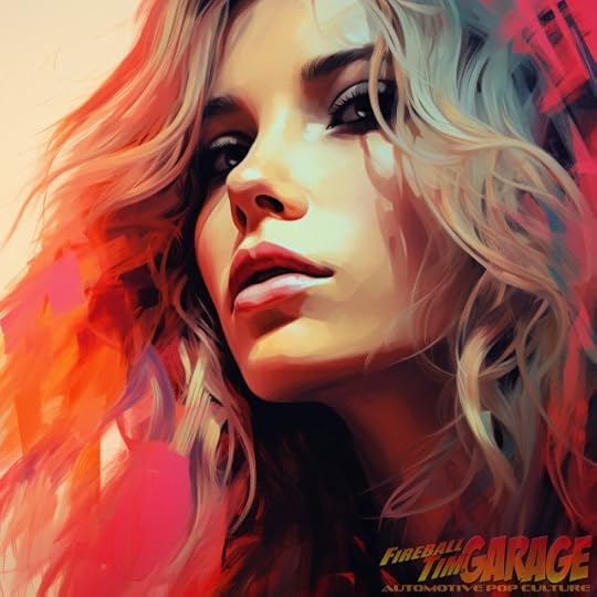 Pinup Fireball Tim Garage Automotive Pop Culture Art