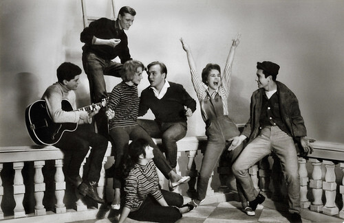 Conny Froboess, Rex Gildo, Richard Hellmann, Elke Arendt, Monika Leonhardt, Sergio Casmai and Hans Zander in Hula-Hopp, Conny (1959)