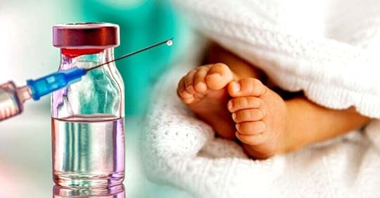 vaccine and infant feet