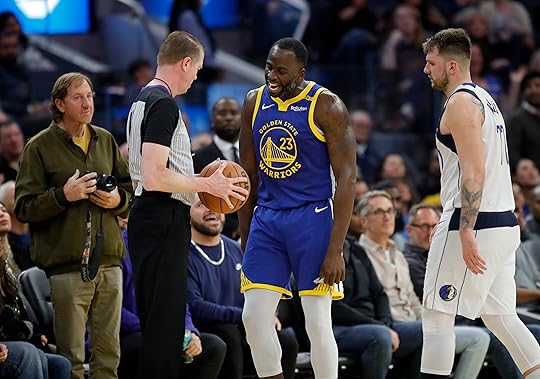 Golden State Warriors’ Draymond Green #23 disputes a call with...