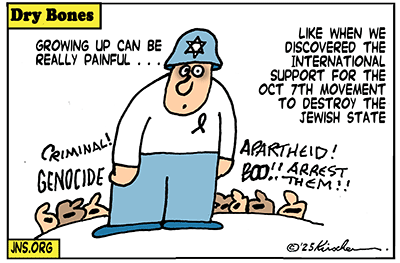 Dry Bones cartoon, AntiIsraelism, Antisemitism, Oct7, EU, UN, Israel,