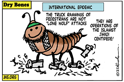 Dry Bones cartoon, Ramming, Terrorism, LoneWolf, Islamist,