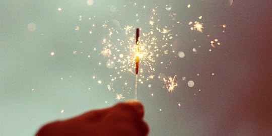 hand holding sparkler