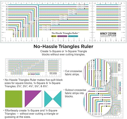2025 BoM Block of the Month Exclusive No-Hassle Triangles Ruler at The Nancy Zieman Productions Blog