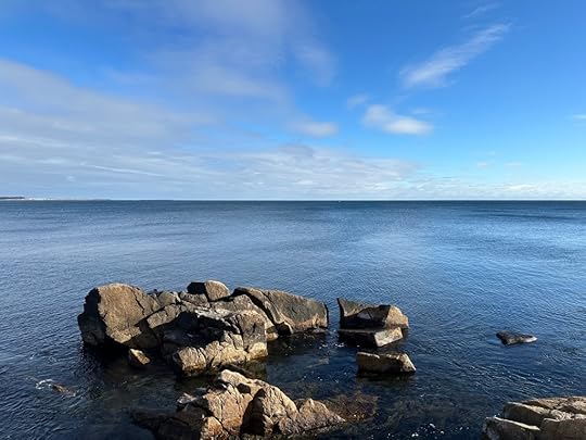 Ocean, rocks, sky