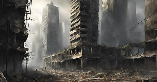 War tore country and destruction. 