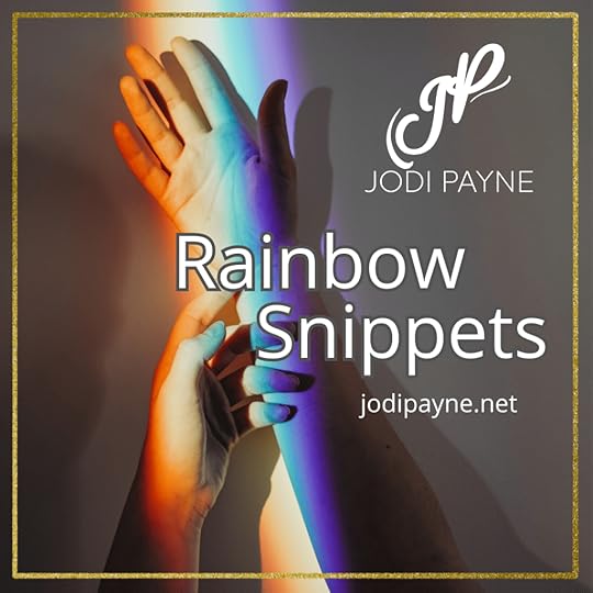 Rainbow Snippets graphic with two hand in a rainbow prism of light.