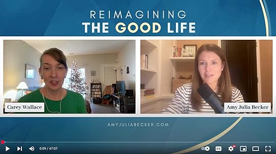 screenshot of Carey Wallace and Amy Julia on a video call for the podcast