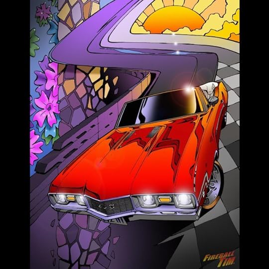 Fireball Tim Garage Automotive Pop Culture Art