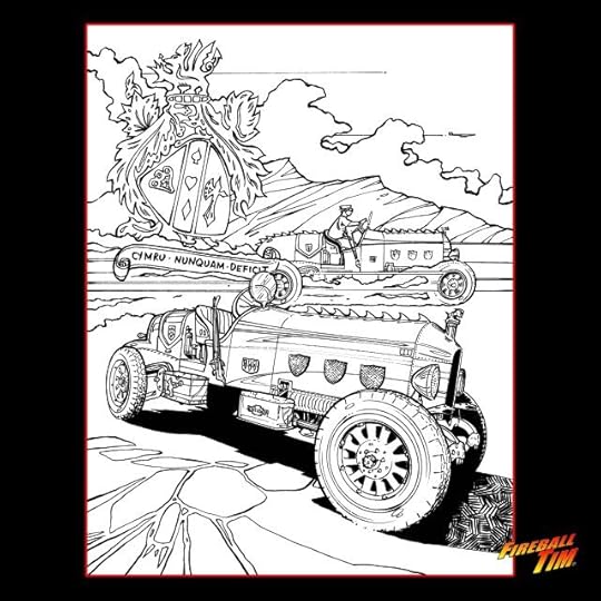 Fireball Tim Garage Automotive Pop Culture Art
