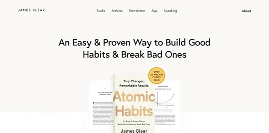 Screenshot of James Clear's blog.