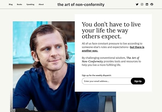 Screenshot of the Art of Non Conformity blog.
