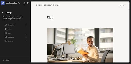 Example of the Site Editor in WordPress.